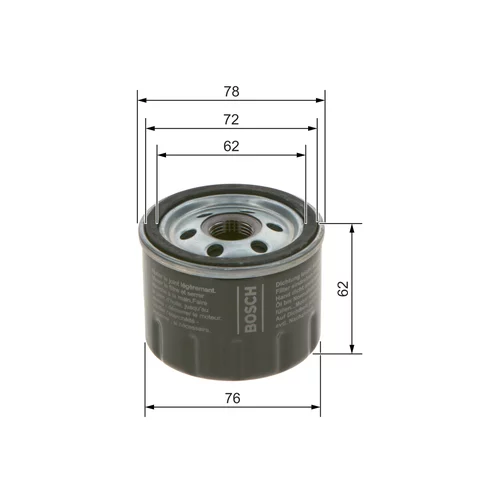Olejový filter F 026 407 279 /BOSCH/ - obr. 4