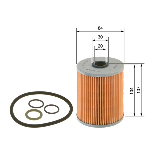 Filter pracovnej hydrauliky F 026 407 290 /BOSCH/ - obr. 4