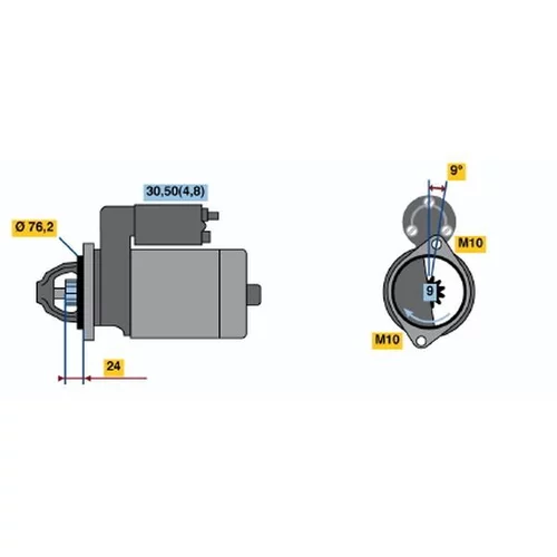 Štartér 0 001 108 208 /BOSCH/ - obr. 3