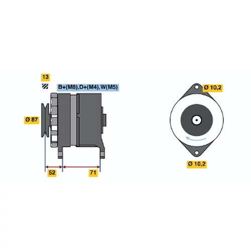 Alternátor BOSCH 0 120 468 094