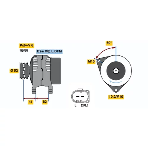Alternátor 0 124 525 056 /BOSCH/ - obr. 4