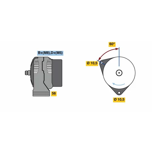 Alternátor 0 124 615 053 /BOSCH/ - obr. 4
