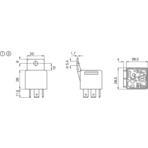 Relé pracovného prúdu 0 332 019 150 /BOSCH/ - obr. 5