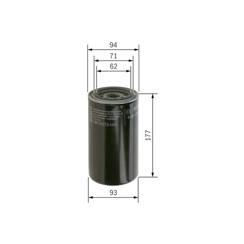 Olejový filter 0 451 105 188 /BOSCH/ - obr. 4