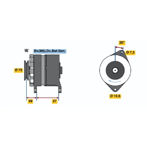 Alternátor BOSCH 0 986 031 641