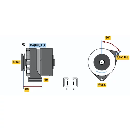Alternátor BOSCH 0 986 032 080