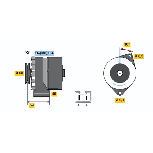 Alternátor BOSCH 0 986 032 261