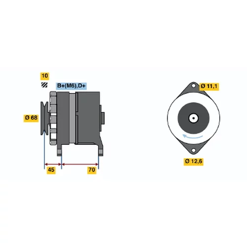 Alternátor 0 986 036 750 /BOSCH/