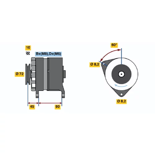 Alternátor BOSCH 0 986 036 760