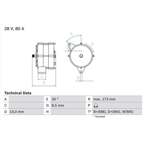Alternátor 0 986 037 760 /BOSCH/