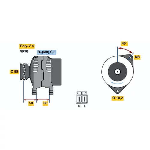 Alternátor BOSCH 0 986 040 900