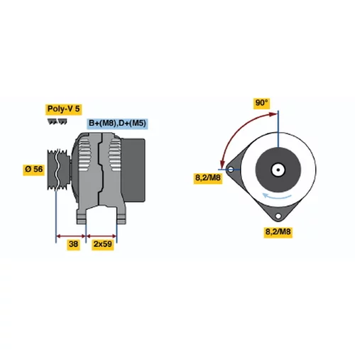 Alternátor BOSCH 0 986 042 020