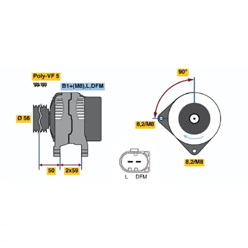 Alternátor BOSCH 0 986 042 610