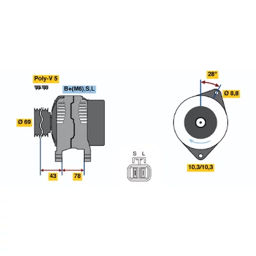 Alternátor BOSCH 0 986 044 721