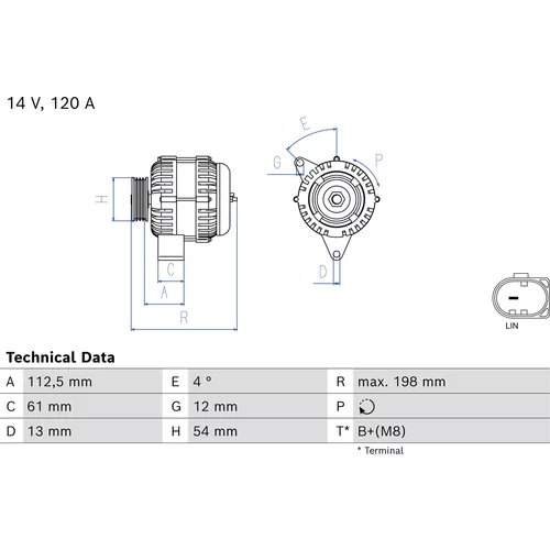 Alternátor BOSCH 0 986 084 720
