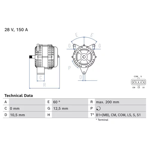 Alternátor BOSCH 0 986 085 300
