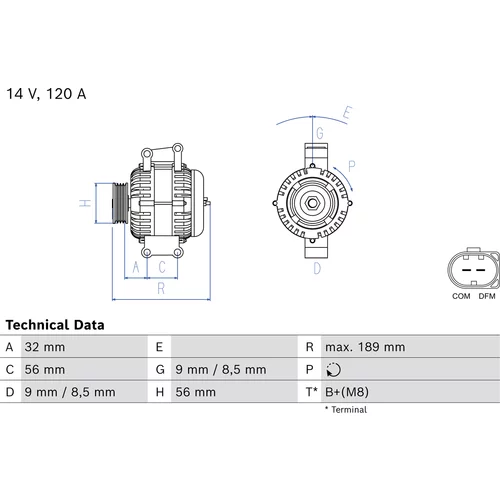Alternátor BOSCH 0 986 085 710