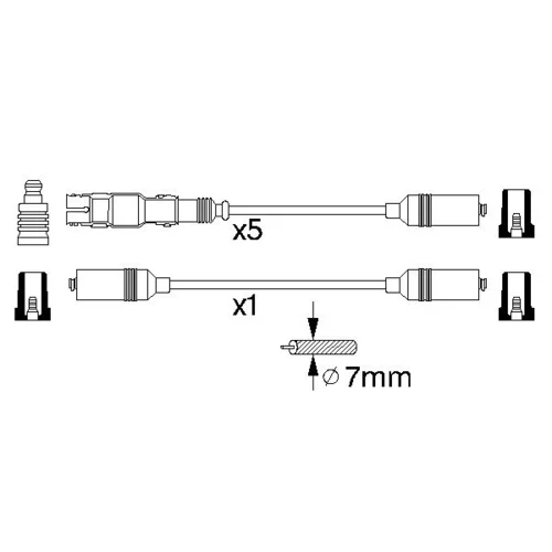 Sada zapaľovacích káblov 0 986 356 350 /BOSCH/ - obr. 4