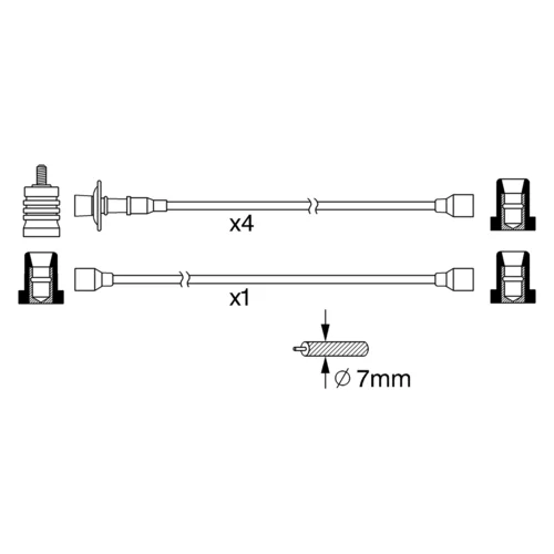 Sada zapaľovacích káblov 0 986 356 370 /BOSCH/ - obr. 5
