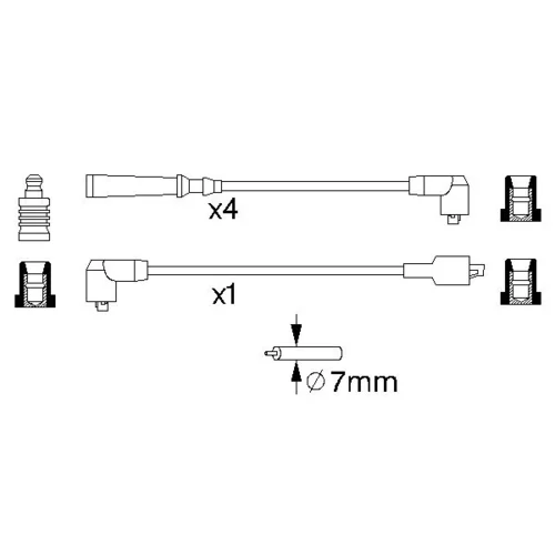 Sada zapaľovacích káblov 0 986 356 702 /BOSCH/ - obr. 4