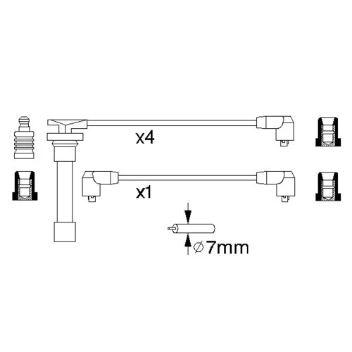 Sada zapaľovacích káblov 0 986 356 703 /BOSCH/ - obr. 4