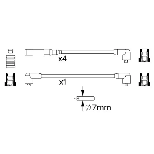 Sada zapaľovacích káblov 0 986 356 720 /BOSCH/ - obr. 4