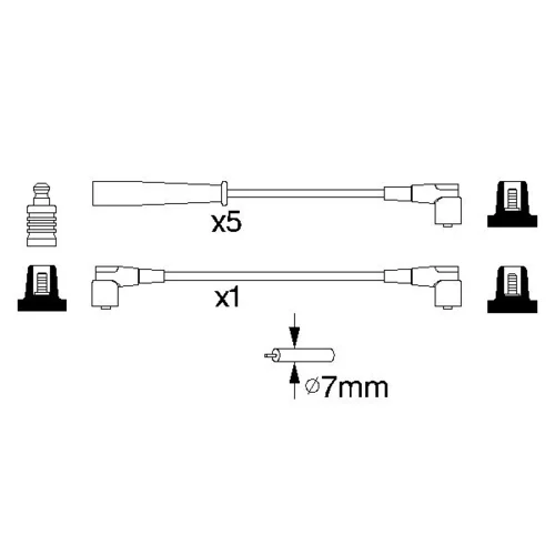 Sada zapaľovacích káblov 0 986 356 753 /BOSCH/ - obr. 4