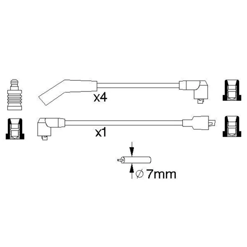 Sada zapaľovacích káblov 0 986 356 772 /BOSCH/ - obr. 4