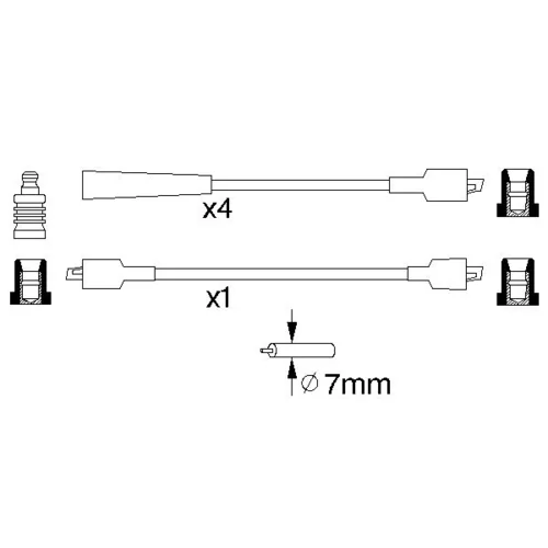 Sada zapaľovacích káblov 0 986 356 785 /BOSCH/ - obr. 4