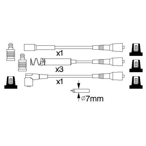 Sada zapaľovacích káblov 0 986 356 801 /BOSCH/ - obr. 4