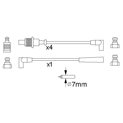 Sada zapaľovacích káblov 0 986 356 883 /BOSCH/ - obr. 4