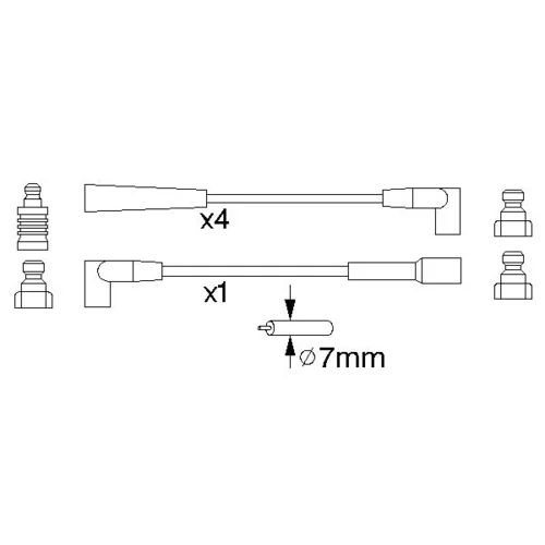Sada zapaľovacích káblov 0 986 356 886 /BOSCH/ - obr. 4