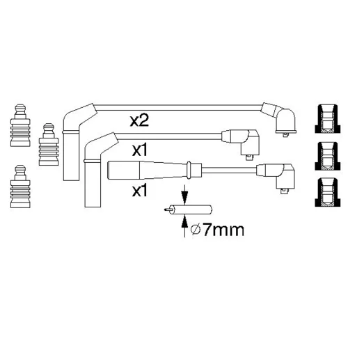 Sada zapaľovacích káblov 0 986 356 932 /BOSCH/ - obr. 4