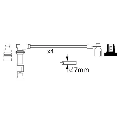Sada zapaľovacích káblov 0 986 356 986 /BOSCH/ - obr. 4