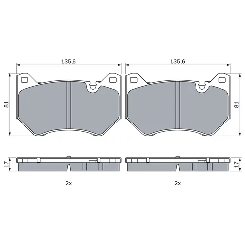 Sada brzdových platničiek kotúčovej brzdy 0 986 424 966 /BOSCH/ - obr. 4