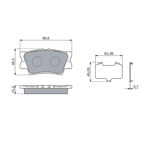 Sada brzdových platničiek kotúčovej brzdy 0 986 460 119 /BOSCH/ - obr. 4
