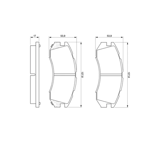 Sada brzdových platničiek kotúčovej brzdy 0 986 460 984 /BOSCH/ - obr. 4