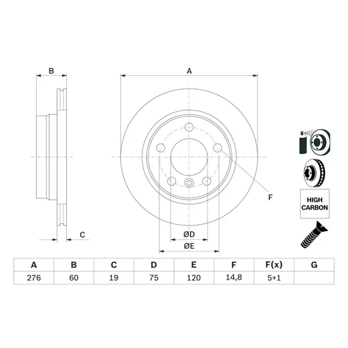 Brzdový kotúč 0 986 478 642 /BOSCH/ - obr. 4