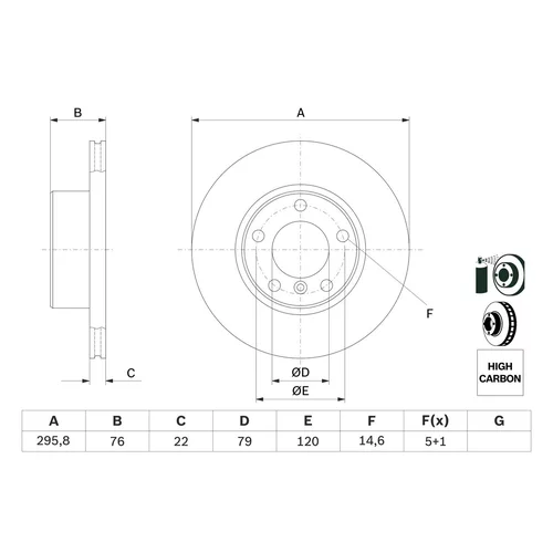 Brzdový kotúč 0 986 478 848 /BOSCH/ - obr. 4