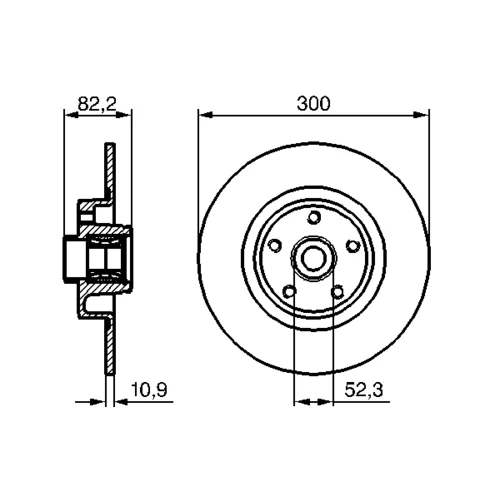 Brzdový kotúč 0 986 479 280 /BOSCH/ - obr. 1