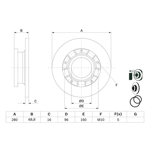 Brzdový kotúč 0 986 479 401 /BOSCH/ - obr. 4