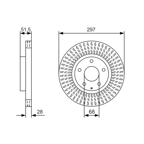 Brzdový kotúč 0 986 479 B15 /BOSCH/ - obr. 4