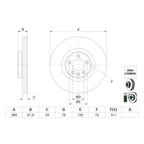Brzdový kotúč 0 986 479 B18 /BOSCH/ - obr. 4