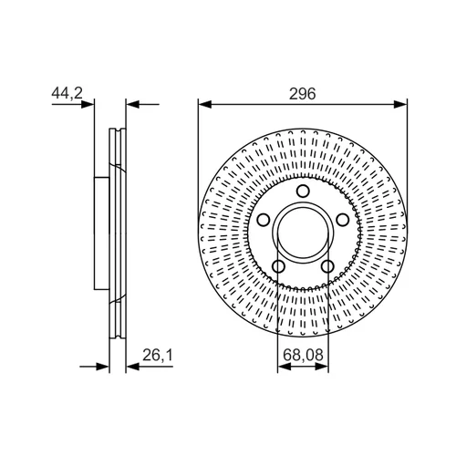 Brzdový kotúč 0 986 479 D15 /BOSCH/ - obr. 4