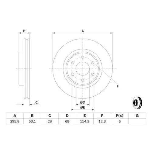 Brzdový kotúč 0 986 479 D66 /BOSCH/ - obr. 4