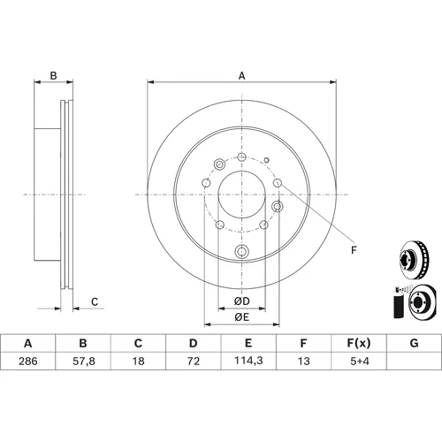 Brzdový kotúč 0 986 479 D78 /BOSCH/ - obr. 4