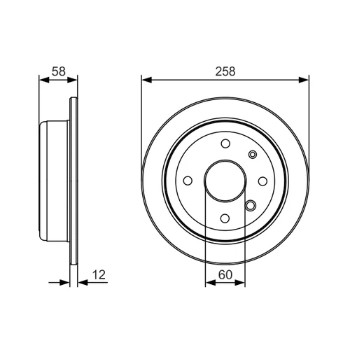 Brzdový kotúč 0 986 479 T52 /BOSCH/ - obr. 1
