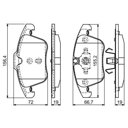 Sada brzdových platničiek kotúčovej brzdy 0 986 494 169 /BOSCH/ - obr. 4