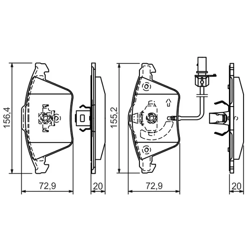 Sada brzdových platničiek kotúčovej brzdy 0 986 494 271 /BOSCH/ - obr. 6
