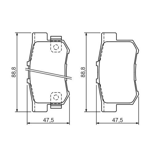 Sada brzdových platničiek kotúčovej brzdy 0 986 494 358 /BOSCH/ - obr. 6